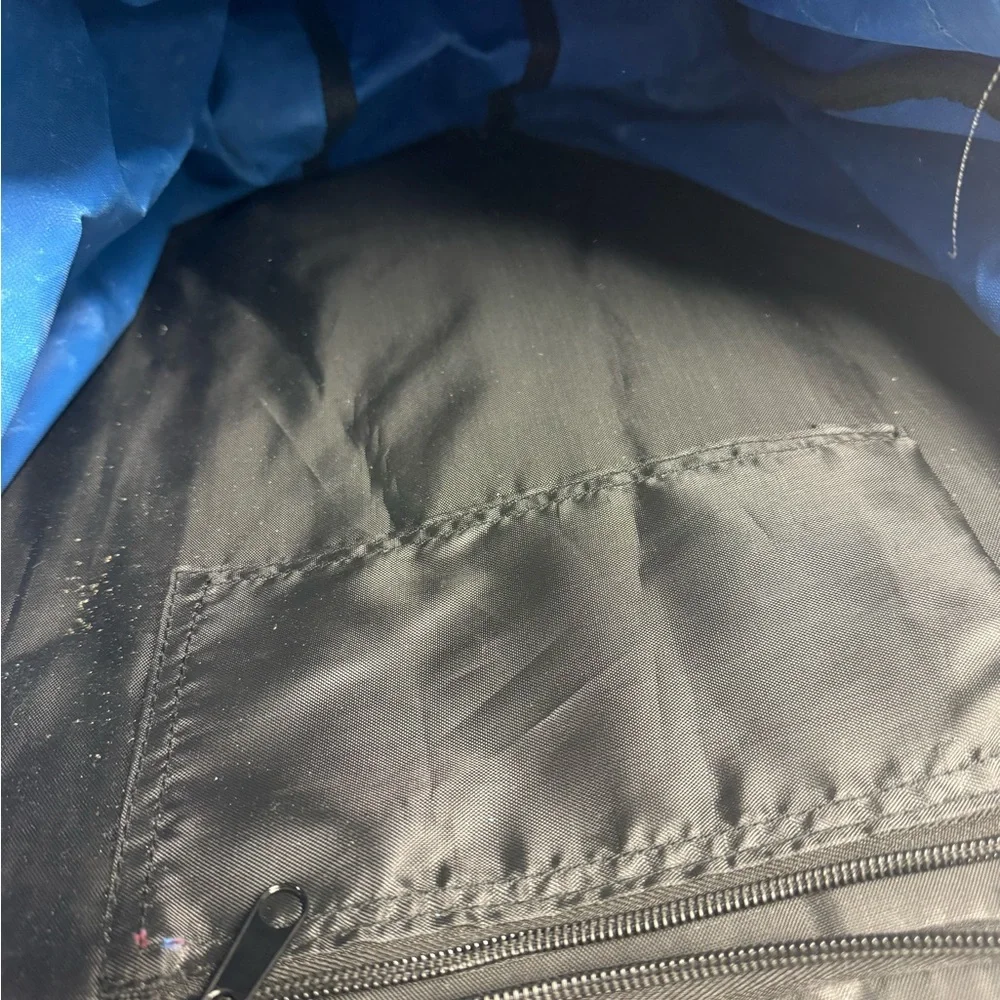 Large capacity canvas backpack. In Blue. GUC